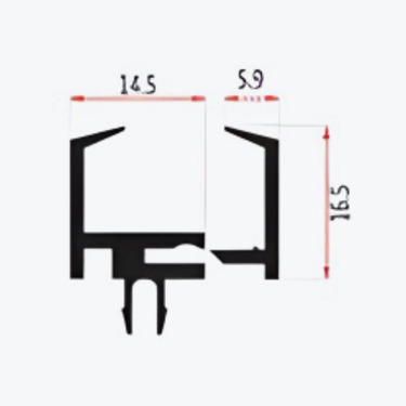 Glass panel retainer - E008